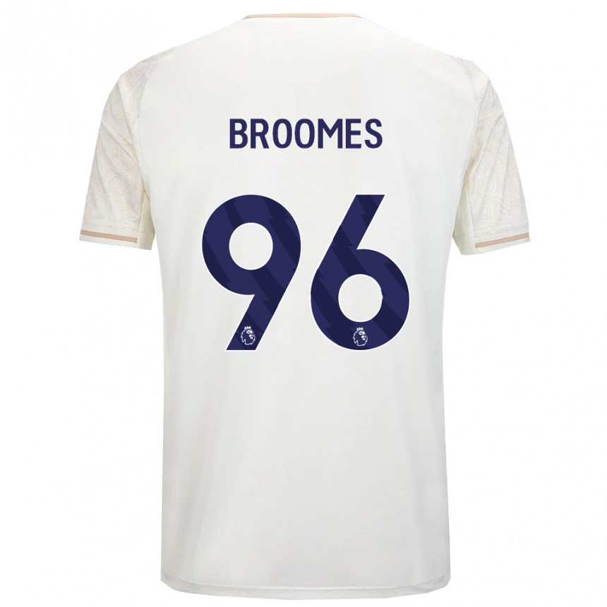 גברים כדורגל Ethan Broomes #96 לבן מלוכלך שחור הרחק ג'רזי 2025/26