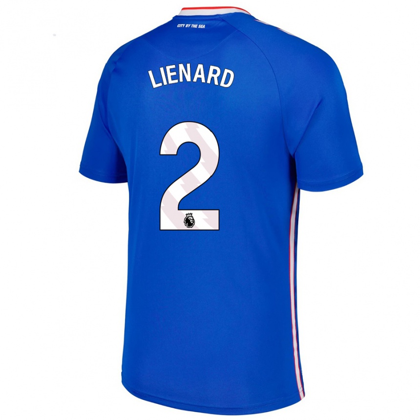 גברים כדורגל Alex Lienard #2 כחול לבן הרחק ג'רזי 2025/26