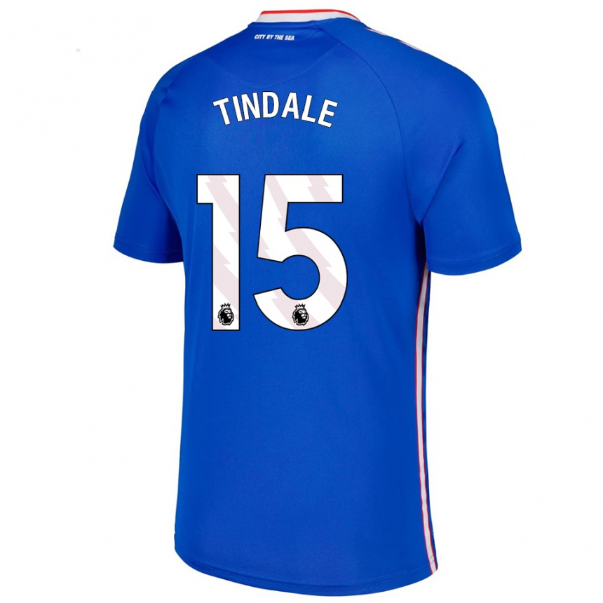 גברים כדורגל צ'רלי טינדייל #15 כחול לבן הרחק ג'רזי 2025/26