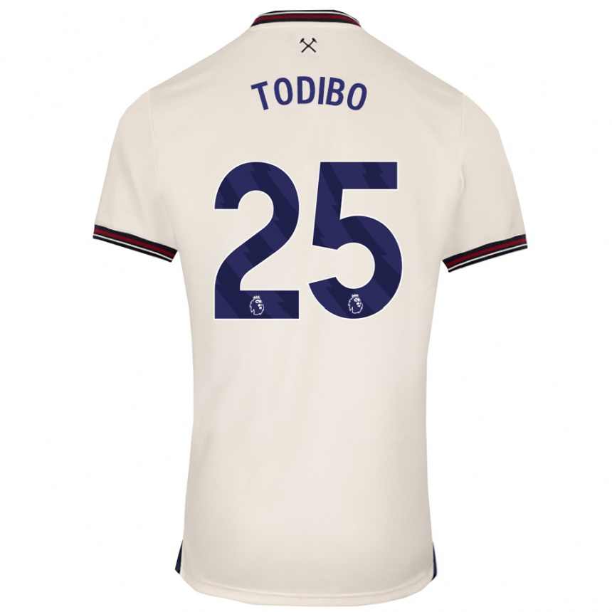 גברים כדורגל ז'אן-קלר טודיבו #25 לבן מלוכלך הרחק ג'רזי 2025/26