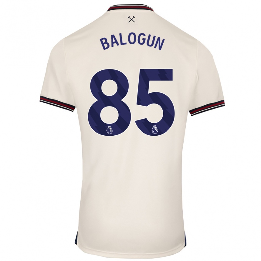 גברים כדורגל Majid Balogun #85 לבן מלוכלך הרחק ג'רזי 2025/26