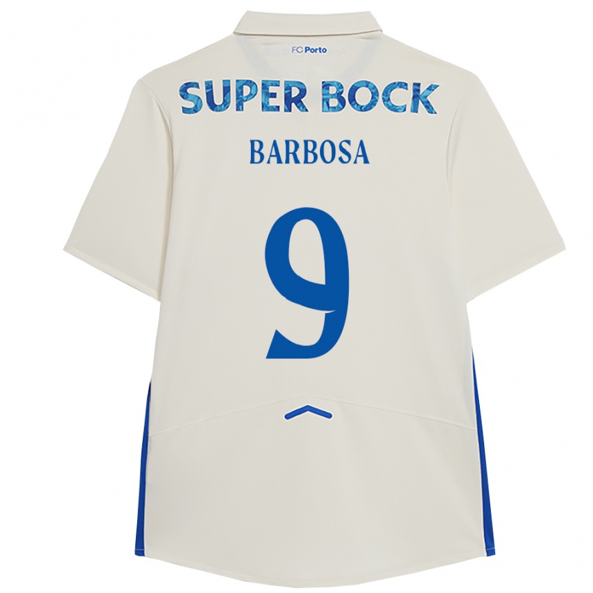 גברים כדורגל Rodrigo Barbosa #9 לבן כחול ג'רזי קיט שלישי 2025/26