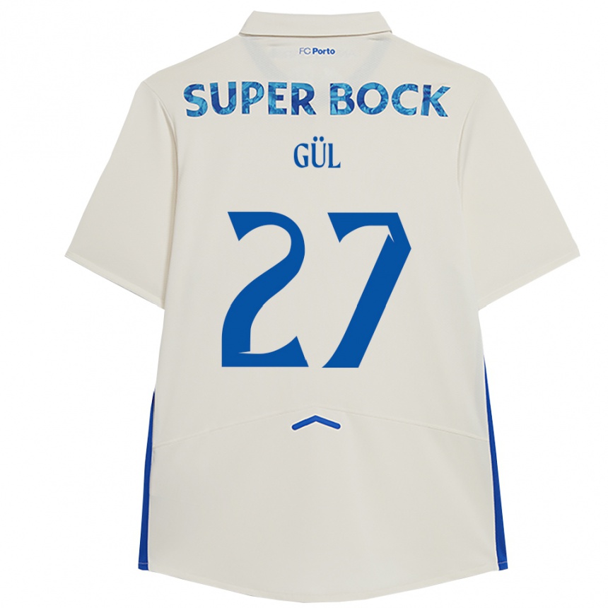 גברים כדורגל דניז גול #27 לבן כחול ג'רזי קיט שלישי 2025/26
