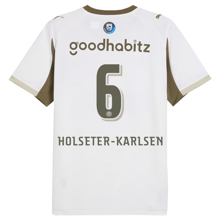 גברים כדורגל Philip Holseter-Karlsen #6 לבן אפור ג'רזי קיט שלישי 2025/26