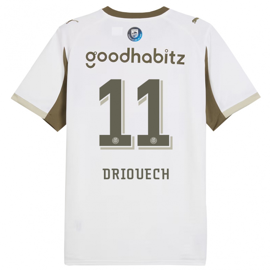 גברים כדורגל קוחיב דריואץ׳ #11 לבן אפור ג'רזי קיט שלישי 2025/26