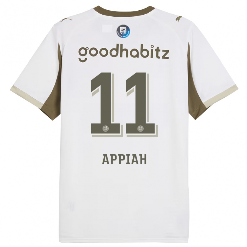 גברים כדורגל Obama Appiah #11 לבן אפור ג'רזי קיט שלישי 2025/26