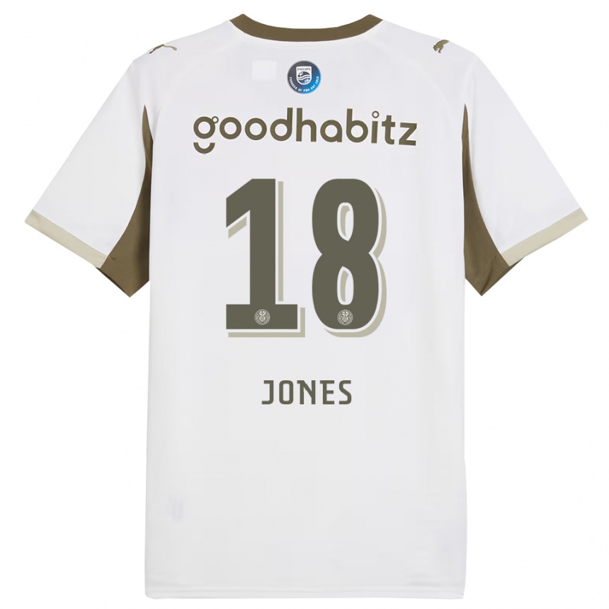 גברים כדורגל Austyn Jones #18 לבן אפור ג'רזי קיט שלישי 2025/26