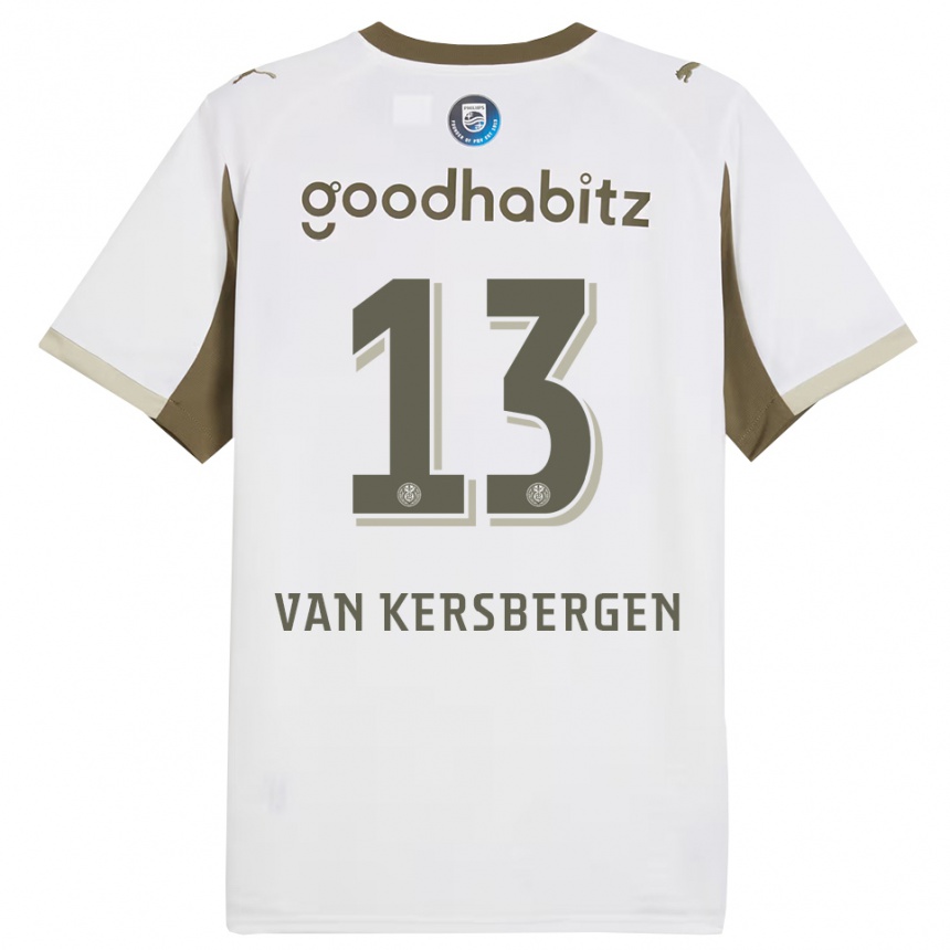 גברים כדורגל Sander Van Kersbergen #13 לבן אפור ג'רזי קיט שלישי 2025/26