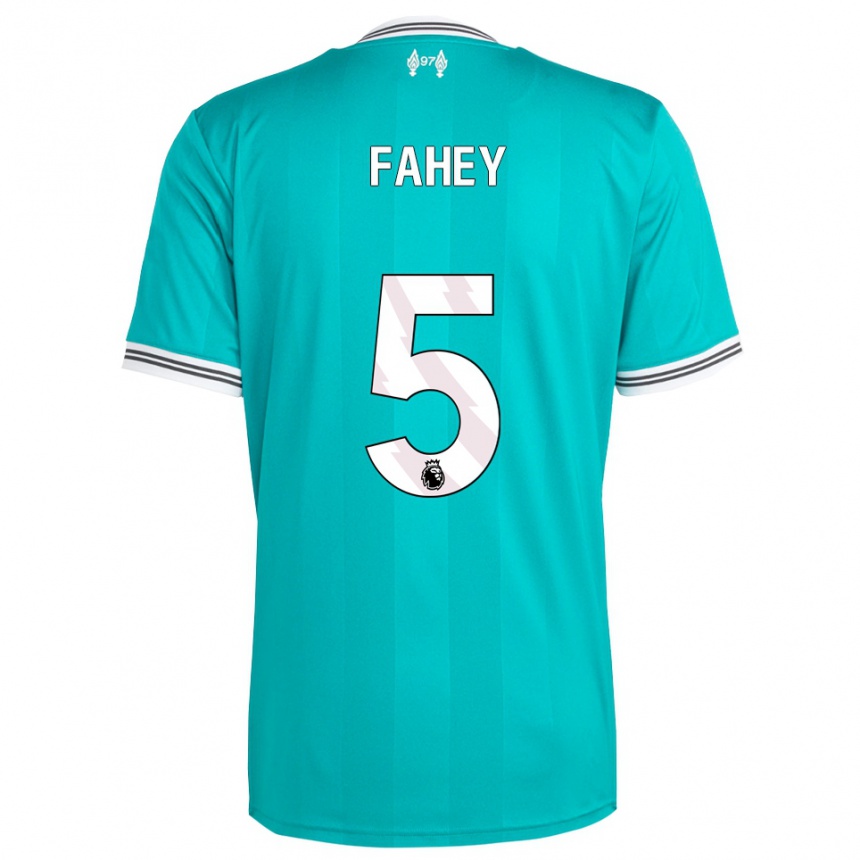 גברים כדורגל ניאם פאהי #5 ירוק לבן ג'רזי קיט שלישי 2025/26