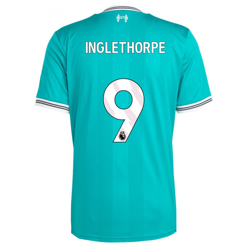 גברים כדורגל Finn Inglethorpe #9 ירוק לבן ג'רזי קיט שלישי 2025/26