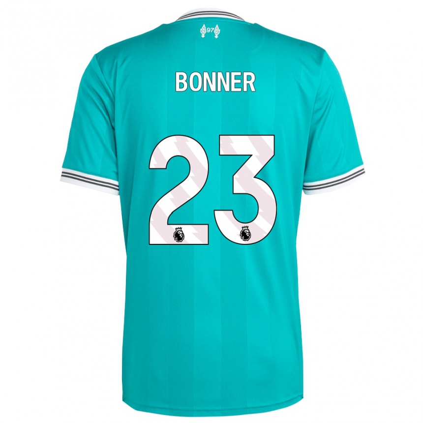 גברים כדורגל ג'מה בונר #23 ירוק לבן ג'רזי קיט שלישי 2025/26