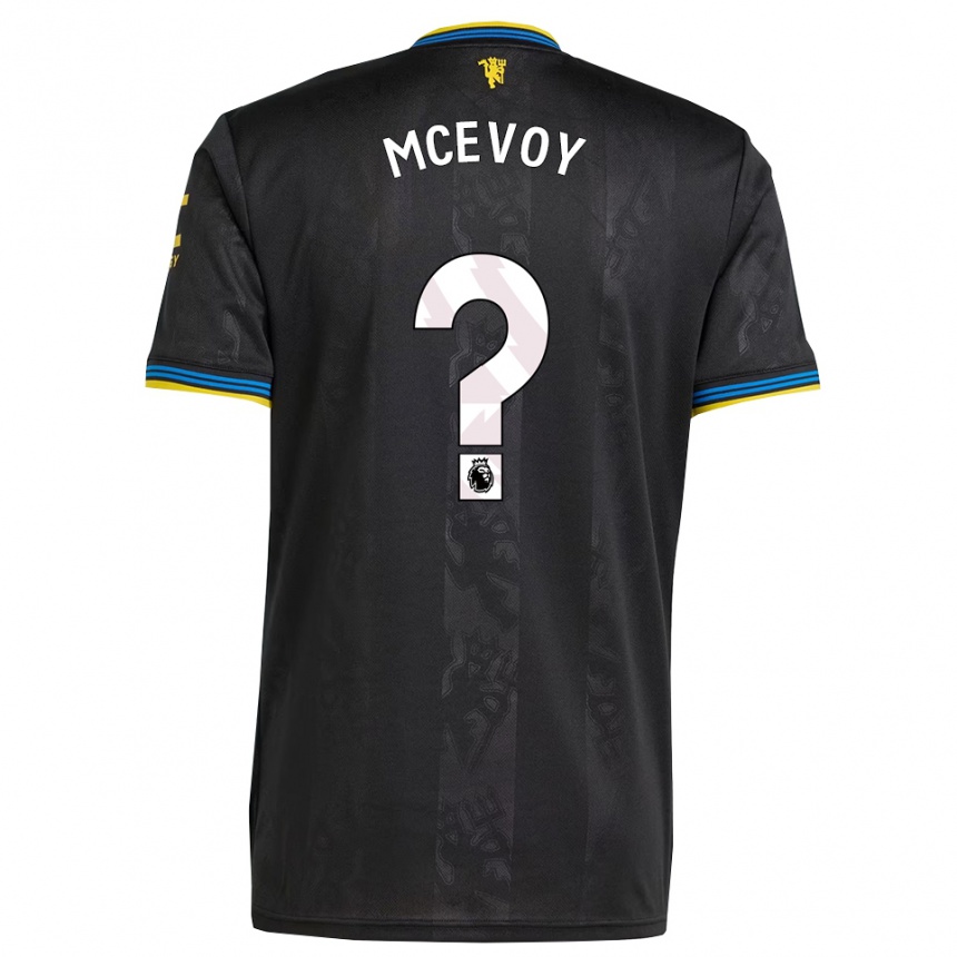 גברים כדורגל Jay Mcevoy #0 שחור צהוב כחול ג'רזי קיט שלישי 2025/26