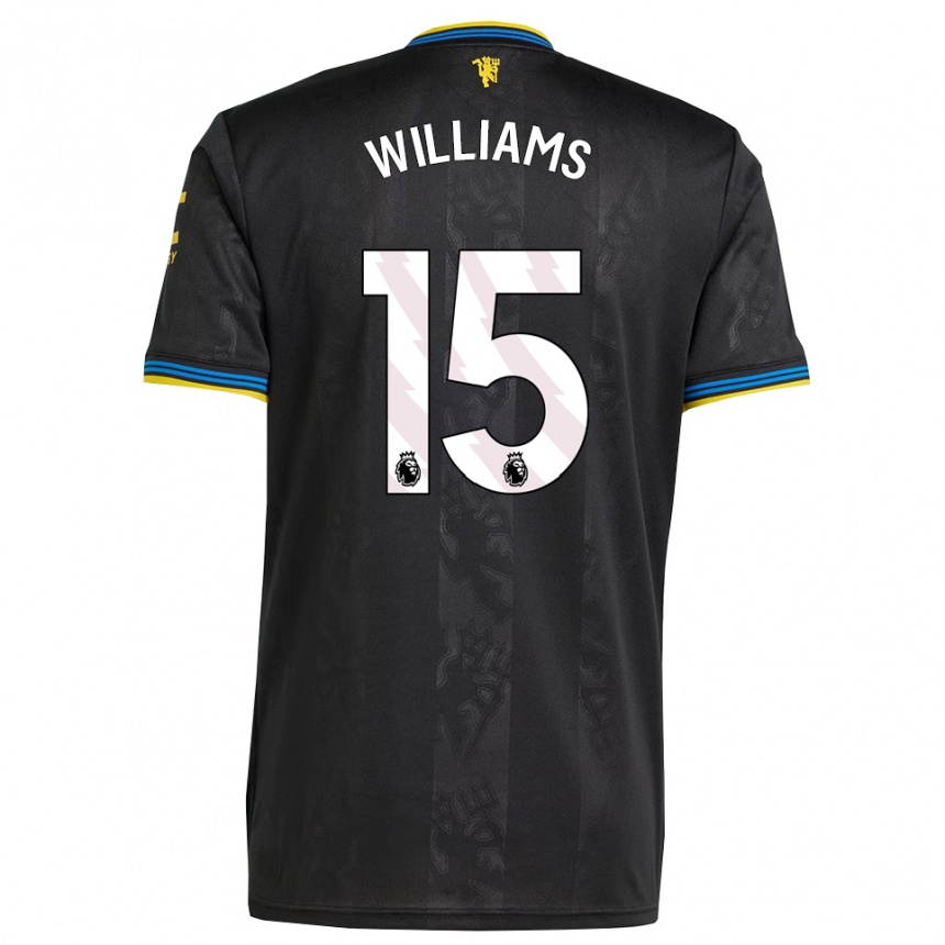 גברים כדורגל Joe Williams #15 שחור צהוב כחול ג'רזי קיט שלישי 2025/26