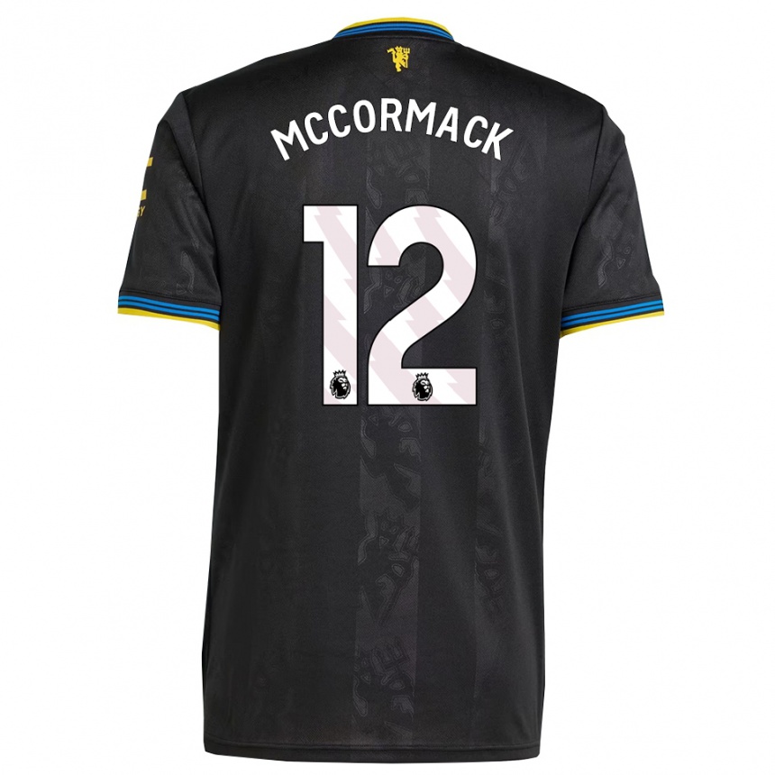 גברים כדורגל Rafe Mccormack #12 שחור צהוב כחול ג'רזי קיט שלישי 2025/26