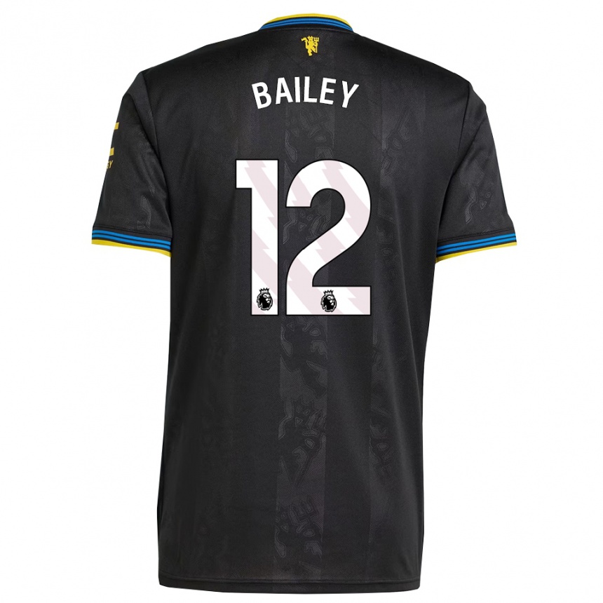 גברים כדורגל James Bailey #12 שחור צהוב כחול ג'רזי קיט שלישי 2025/26