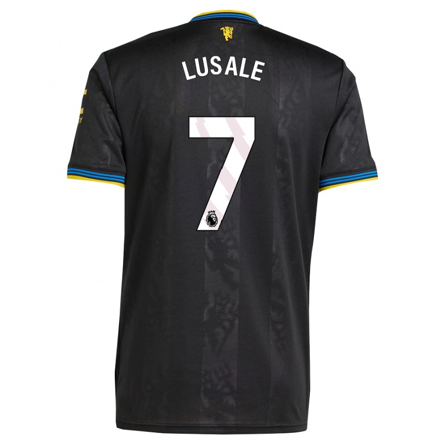 גברים כדורגל Samuel Lusale #7 שחור צהוב כחול ג'רזי קיט שלישי 2025/26