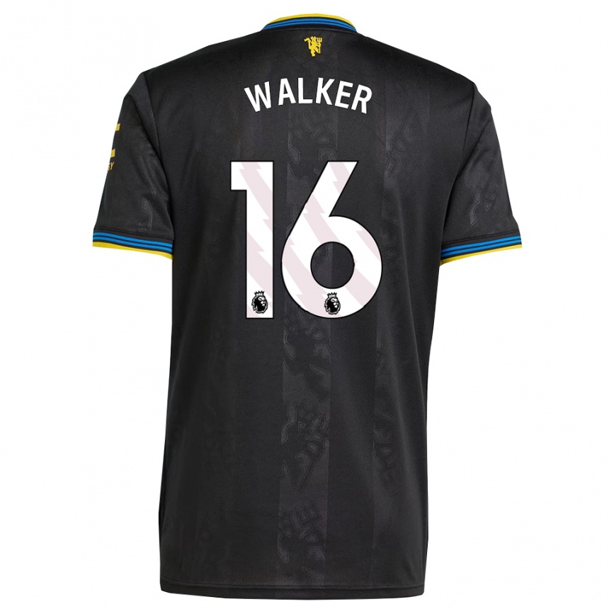 גברים כדורגל Alfie Walker #16 שחור צהוב כחול ג'רזי קיט שלישי 2025/26