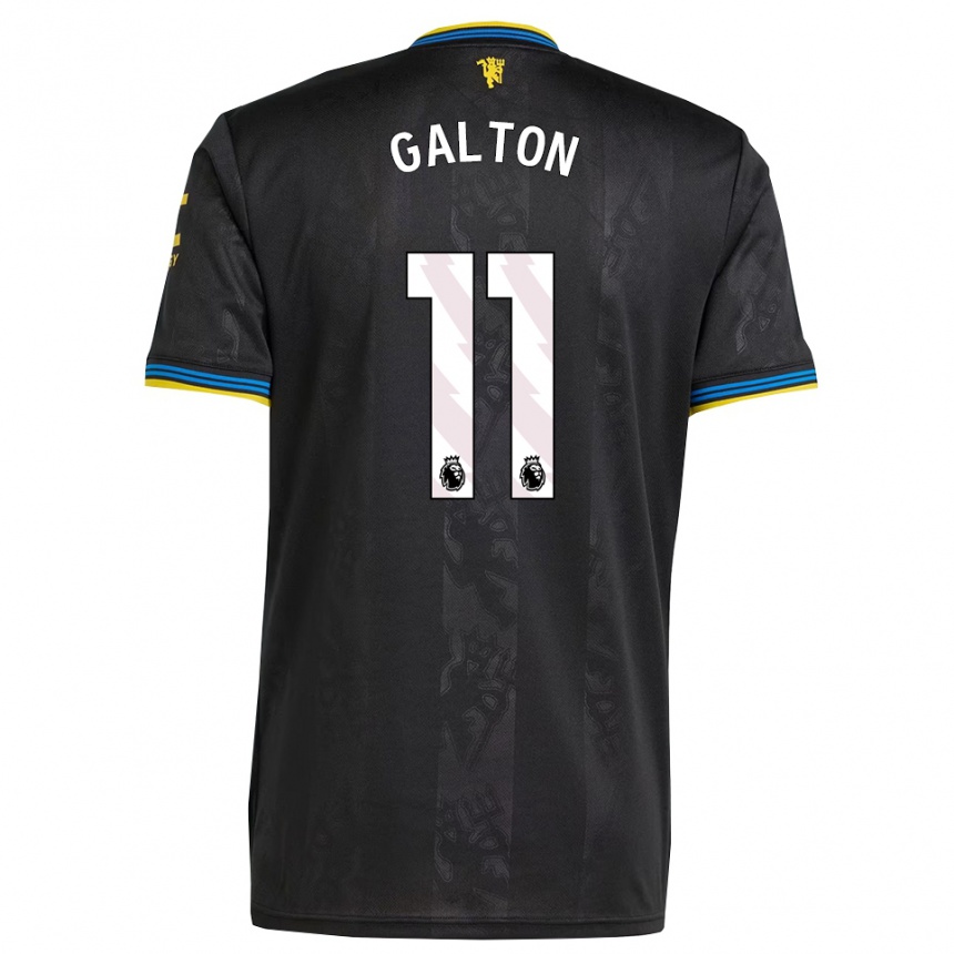 גברים כדורגל לאה גלטון #11 שחור צהוב כחול ג'רזי קיט שלישי 2025/26