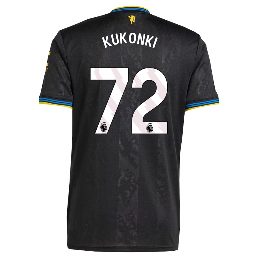 גברים כדורגל Godwill Kukonki #72 שחור צהוב כחול ג'רזי קיט שלישי 2025/26