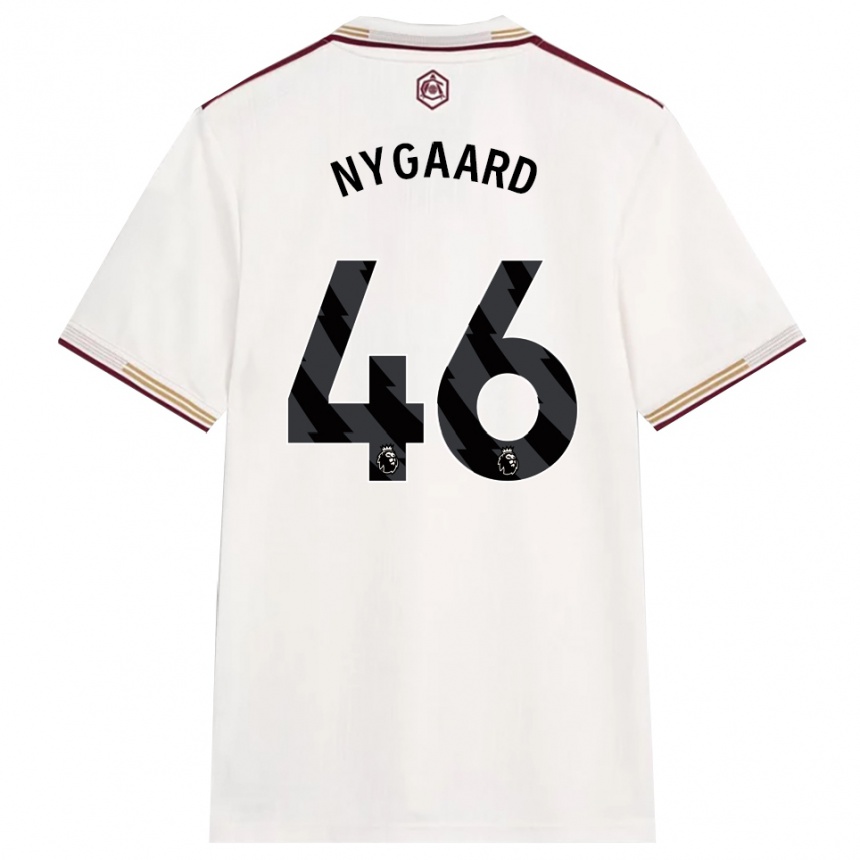 גברים כדורגל לוקס מרטין ניגארד #46 לבן מלוכלך בורדו ג'רזי קיט שלישי 2025/26