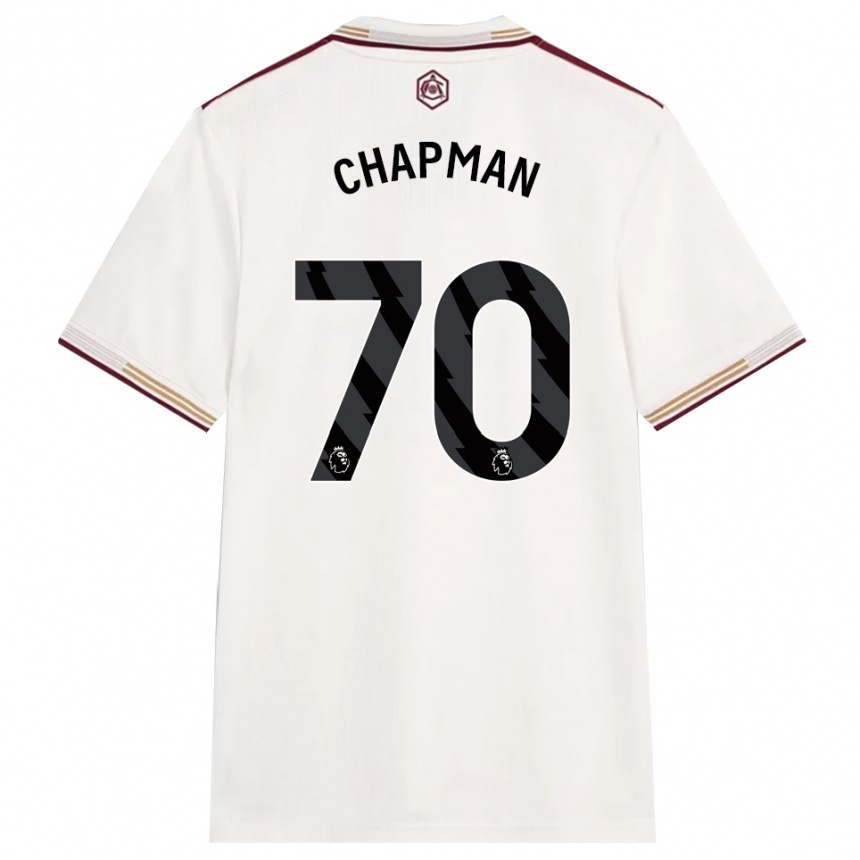 גברים כדורגל Samuel Chapman #70 לבן מלוכלך בורדו ג'רזי קיט שלישי 2025/26