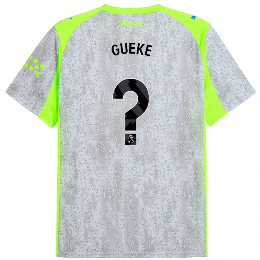 גברים כדורגל William Gueke #0 אפור צהוב ג'רזי קיט שלישי 2025/26