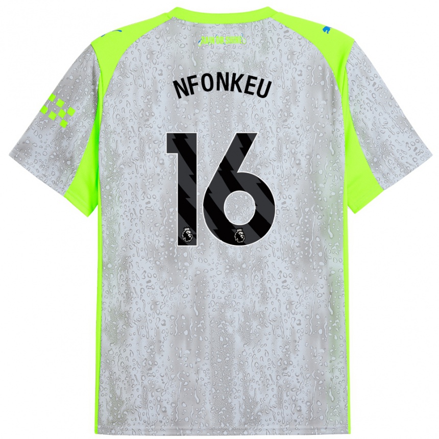 גברים כדורגל Brooklyn Nfonkeu #16 אפור צהוב ג'רזי קיט שלישי 2025/26