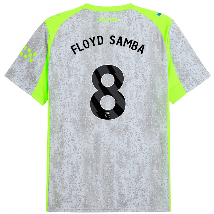 גברים כדורגל Floyd Samba #8 אפור צהוב ג'רזי קיט שלישי 2025/26