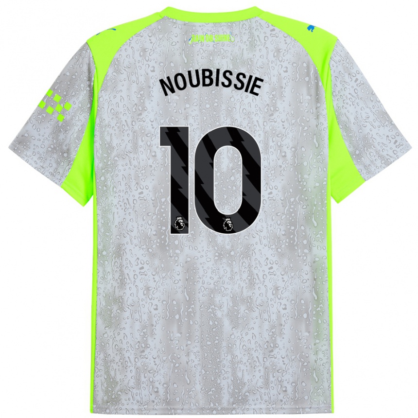 גברים כדורגל Tyrese Noubissie #10 אפור צהוב ג'רזי קיט שלישי 2025/26