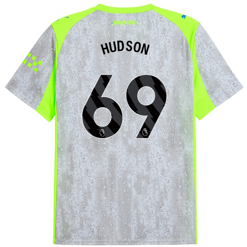 גברים כדורגל Max Hudson #69 אפור צהוב ג'רזי קיט שלישי 2025/26