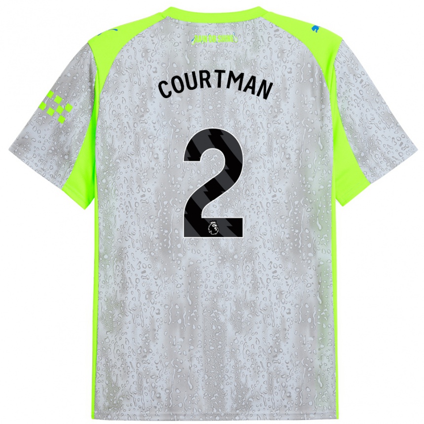 גברים כדורגל Charlie Courtman #2 אפור צהוב ג'רזי קיט שלישי 2025/26
