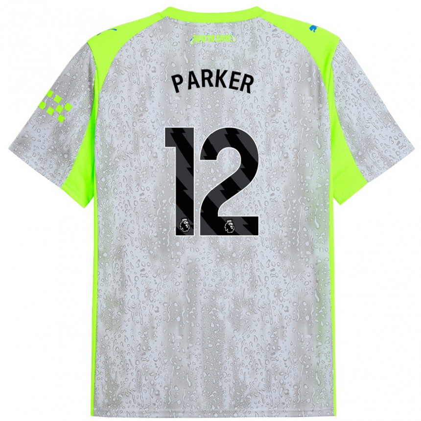גברים כדורגל Xavier Parker #12 אפור צהוב ג'רזי קיט שלישי 2025/26
