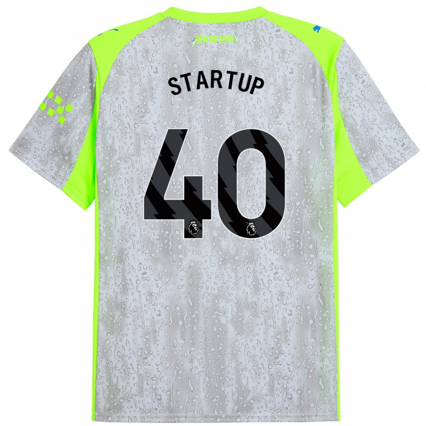 גברים כדורגל Katie Startup #40 אפור צהוב ג'רזי קיט שלישי 2025/26