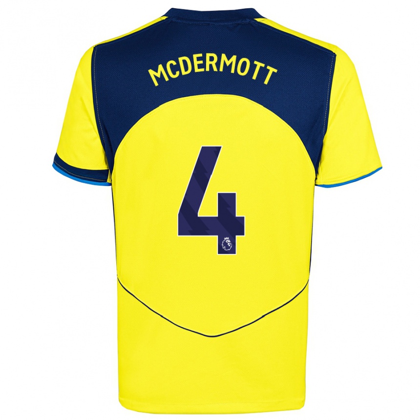 גברים כדורגל פלה ארגנזי-מקדרמוט #4 צהוב נייבי ג'רזי קיט שלישי 2025/26