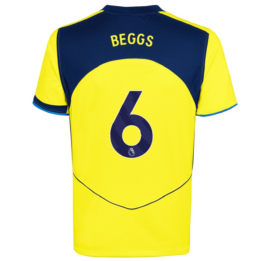 גברים כדורגל Jamel Beggs #6 צהוב נייבי ג'רזי קיט שלישי 2025/26