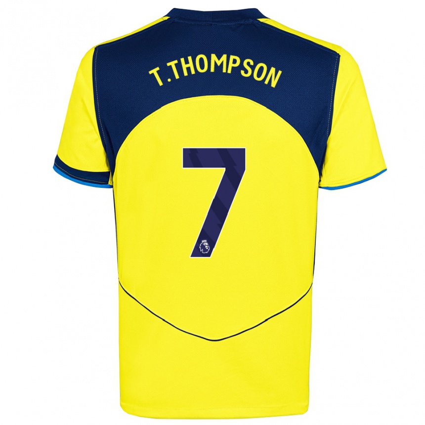 גברים כדורגל טיינאן תומפסון #7 צהוב נייבי ג'רזי קיט שלישי 2025/26
