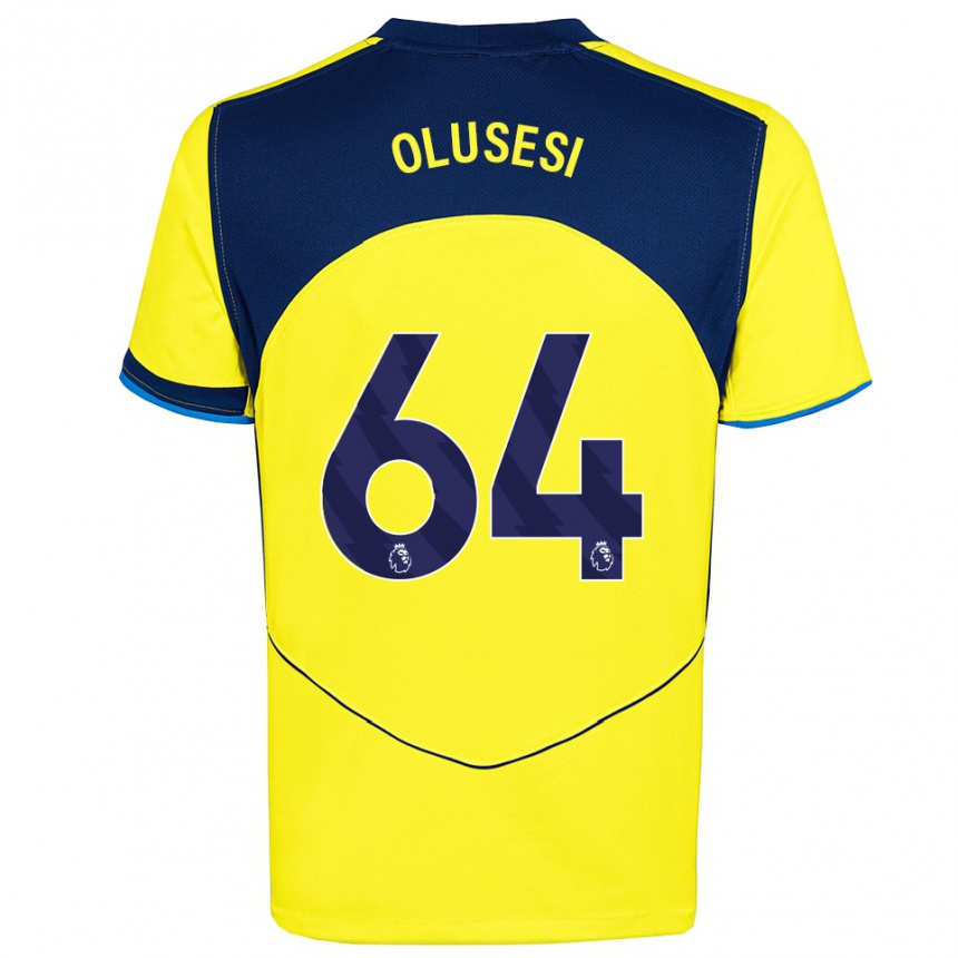 גברים כדורגל קאלום לטיף אולוסי #64 צהוב נייבי ג'רזי קיט שלישי 2025/26