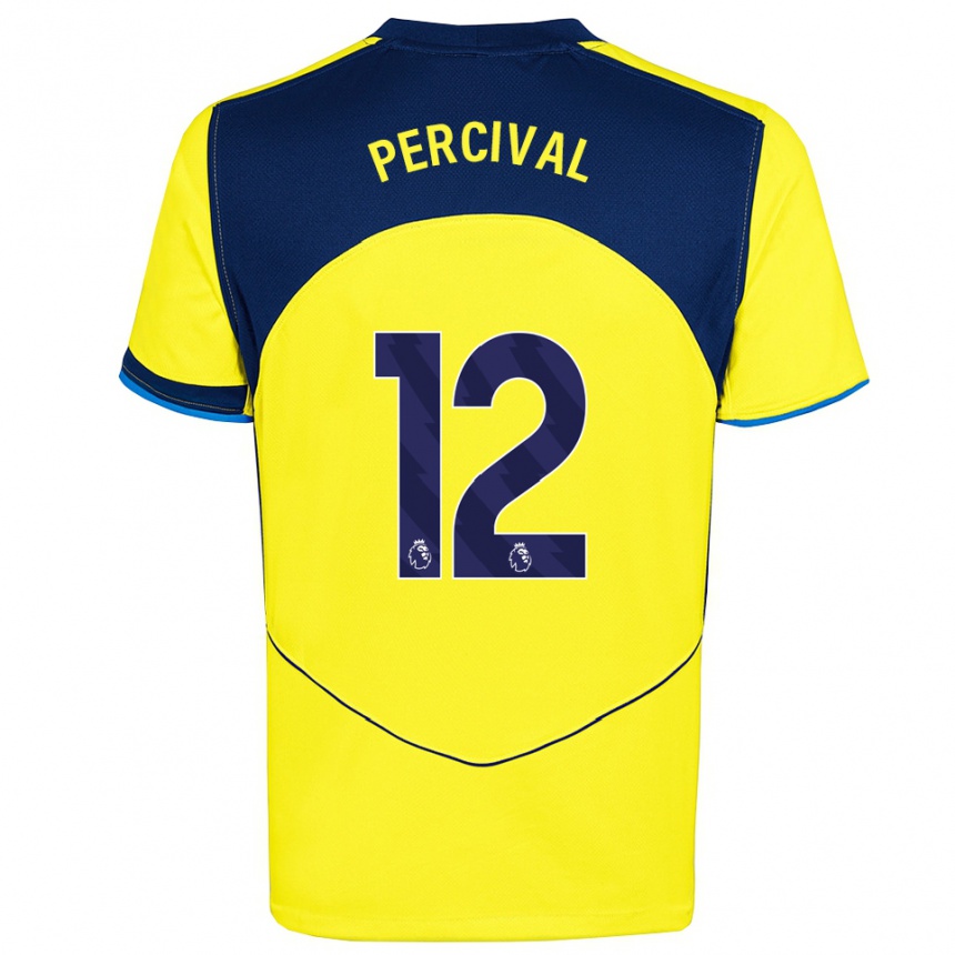 גברים כדורגל רייה פרסיבל #12 צהוב נייבי ג'רזי קיט שלישי 2025/26