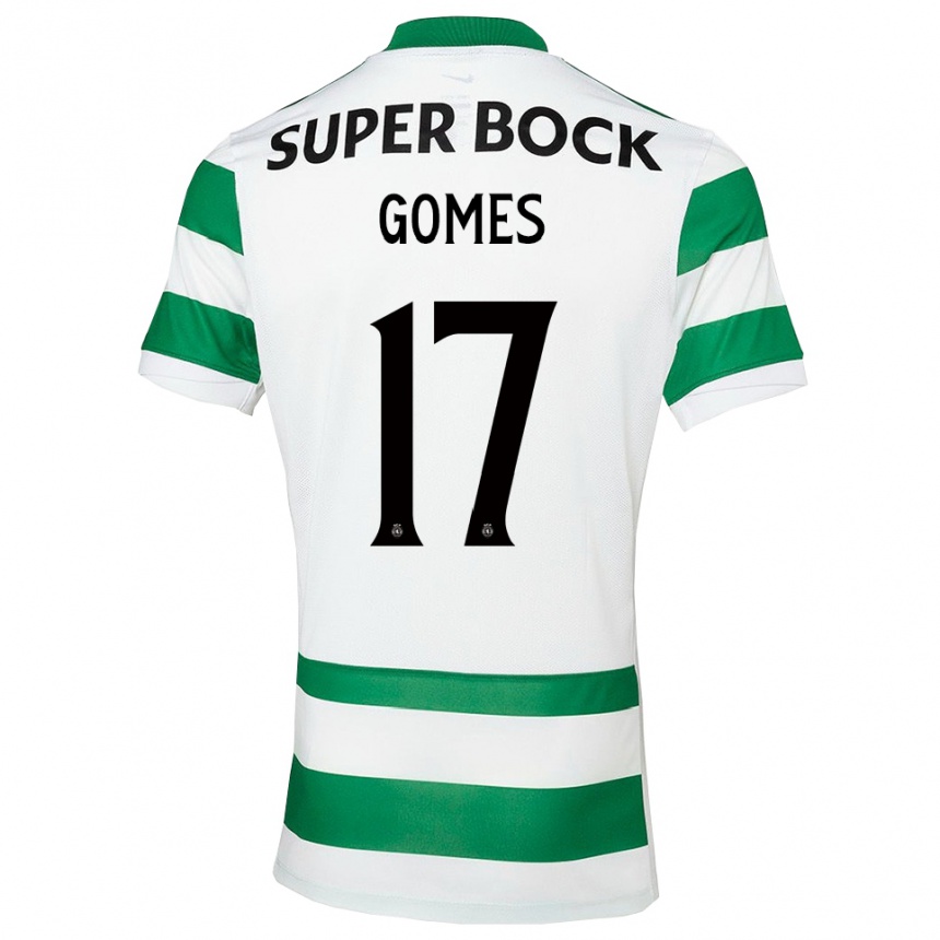 נשים כדורגל Frederico Gomes #17 ירוק לבן ג'רזי ביתית 2025/26