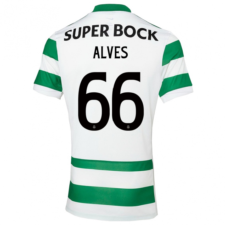 נשים כדורגל מיגואל אלבס #66 ירוק לבן ג'רזי ביתית 2025/26