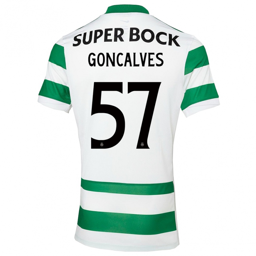 נשים כדורגל Inês Gonçalves #57 ירוק לבן ג'רזי ביתית 2025/26