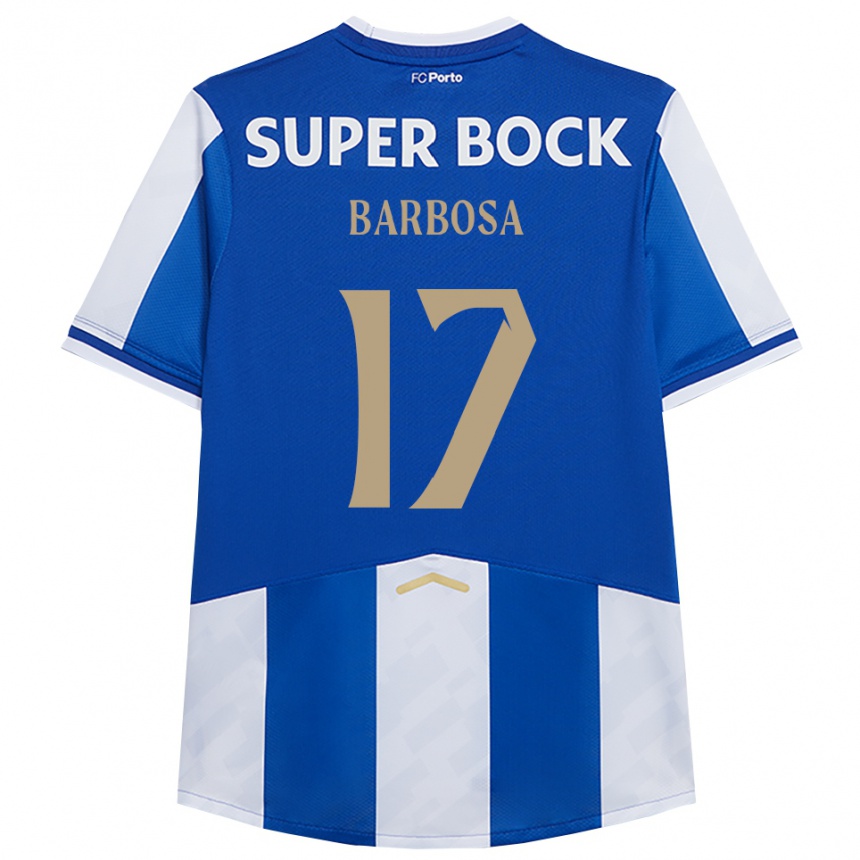 נשים כדורגל Rúben Barbosa #17 כחול לבן ג'רזי ביתית 2025/26