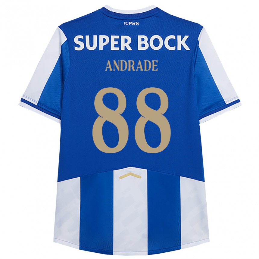 נשים כדורגל דומינגוס אנדרדה #88 כחול לבן ג'רזי ביתית 2025/26