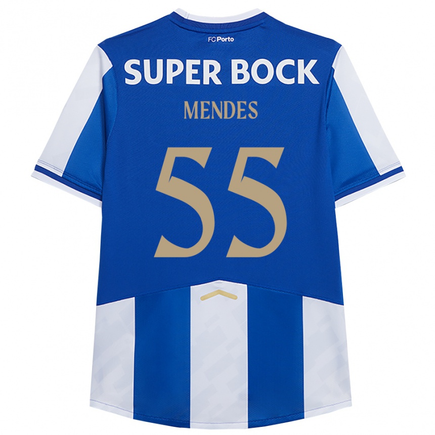 נשים כדורגל ז'ואאו דה אסיס מוריירה #55 כחול לבן ג'רזי ביתית 2025/26