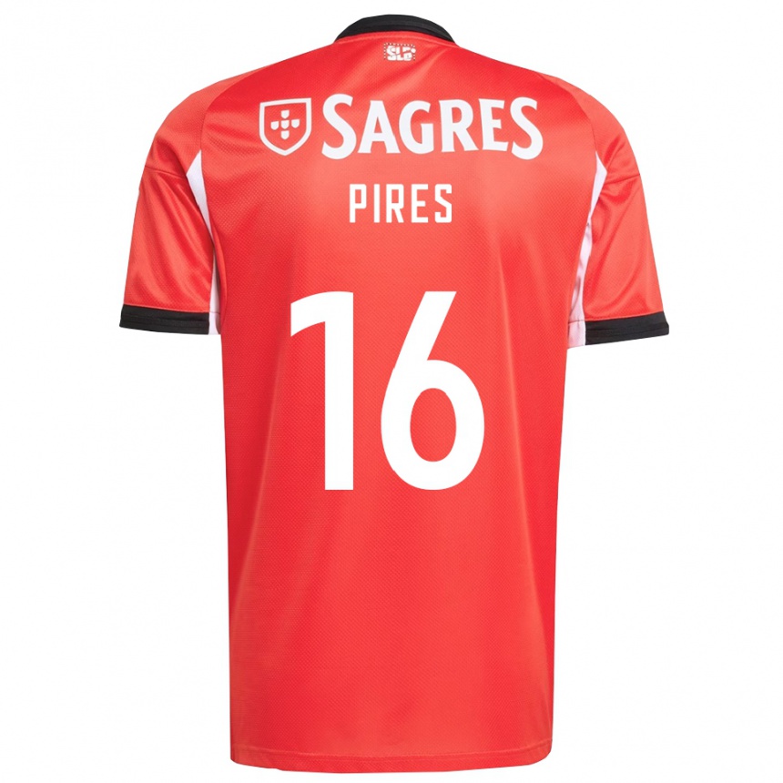 נשים כדורגל Rodrigo Pires #16 אדום לבן ג'רזי ביתית 2025/26