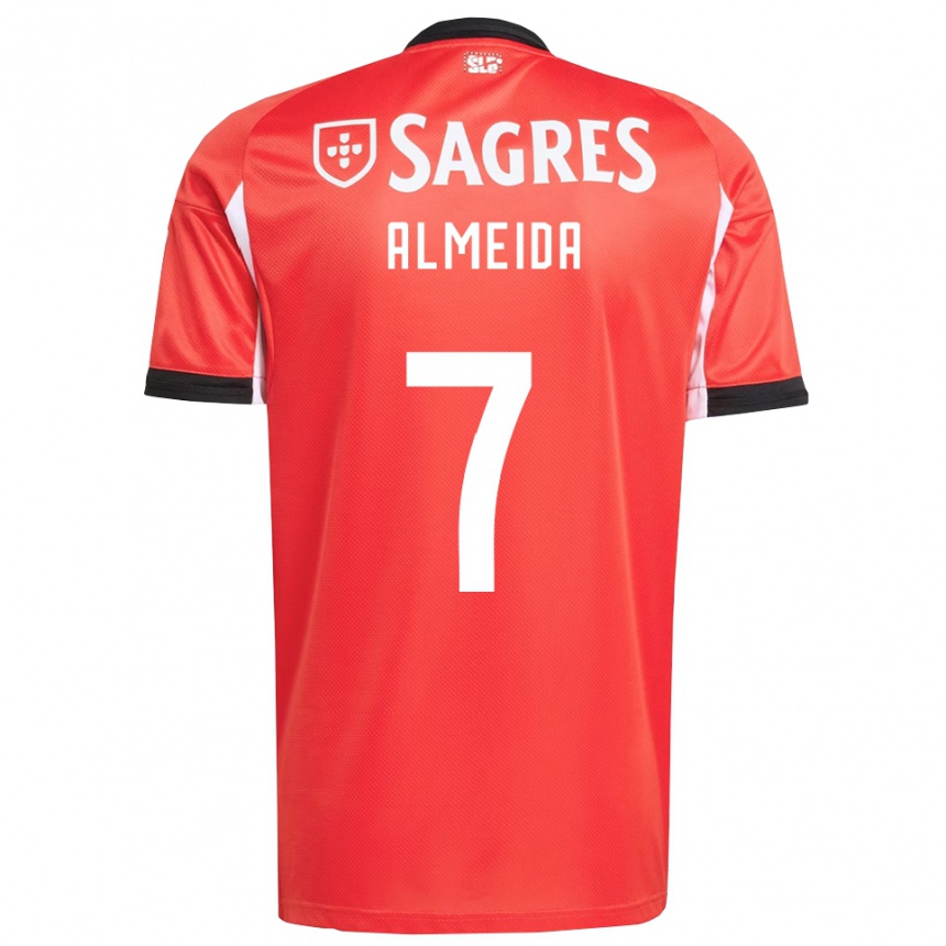 נשים כדורגל Tomas Almeida #7 אדום לבן ג'רזי ביתית 2025/26