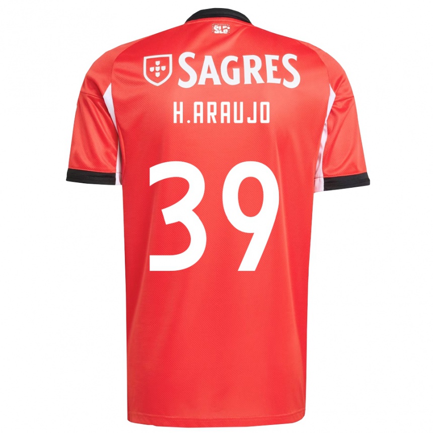 נשים כדורגל הנריק אראוז'ו #39 אדום לבן ג'רזי ביתית 2025/26