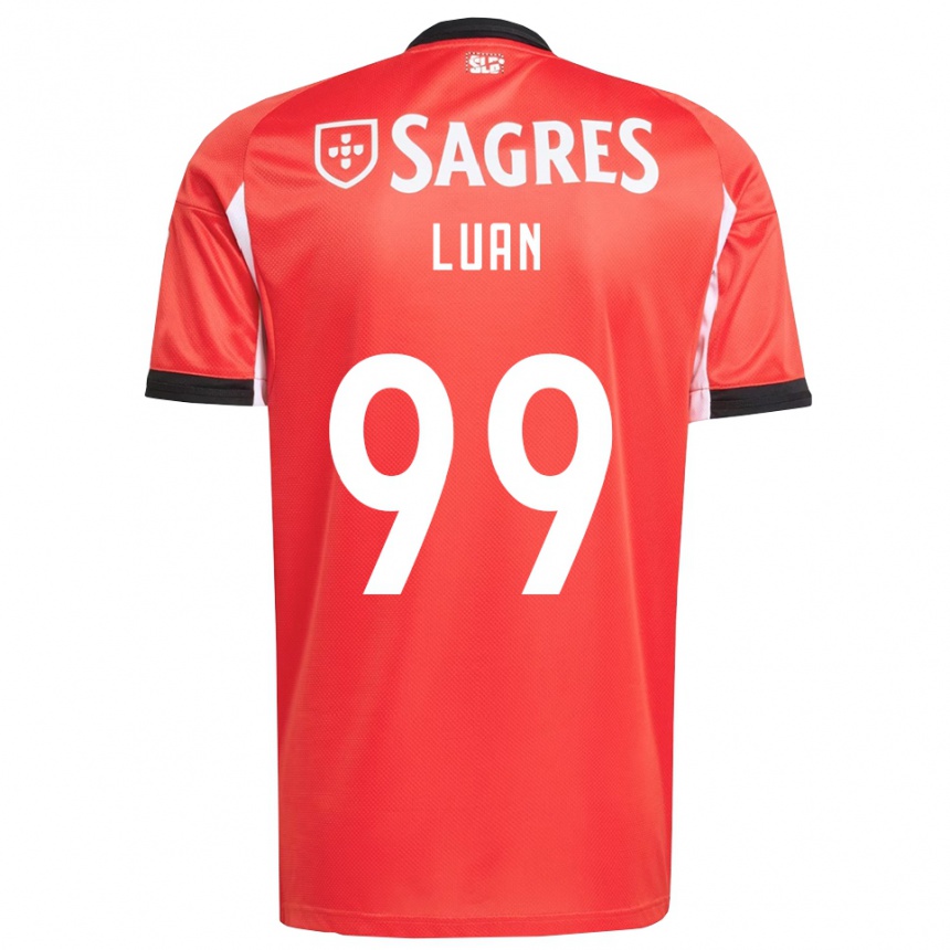 נשים כדורגל Luan #99 אדום לבן ג'רזי ביתית 2025/26