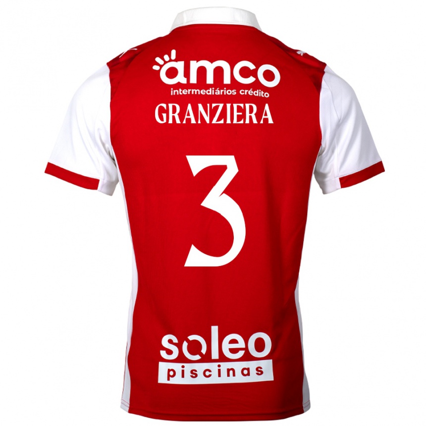 נשים כדורגל Emanuele Granziera #3 אדום לבן ג'רזי ביתית 2025/26
