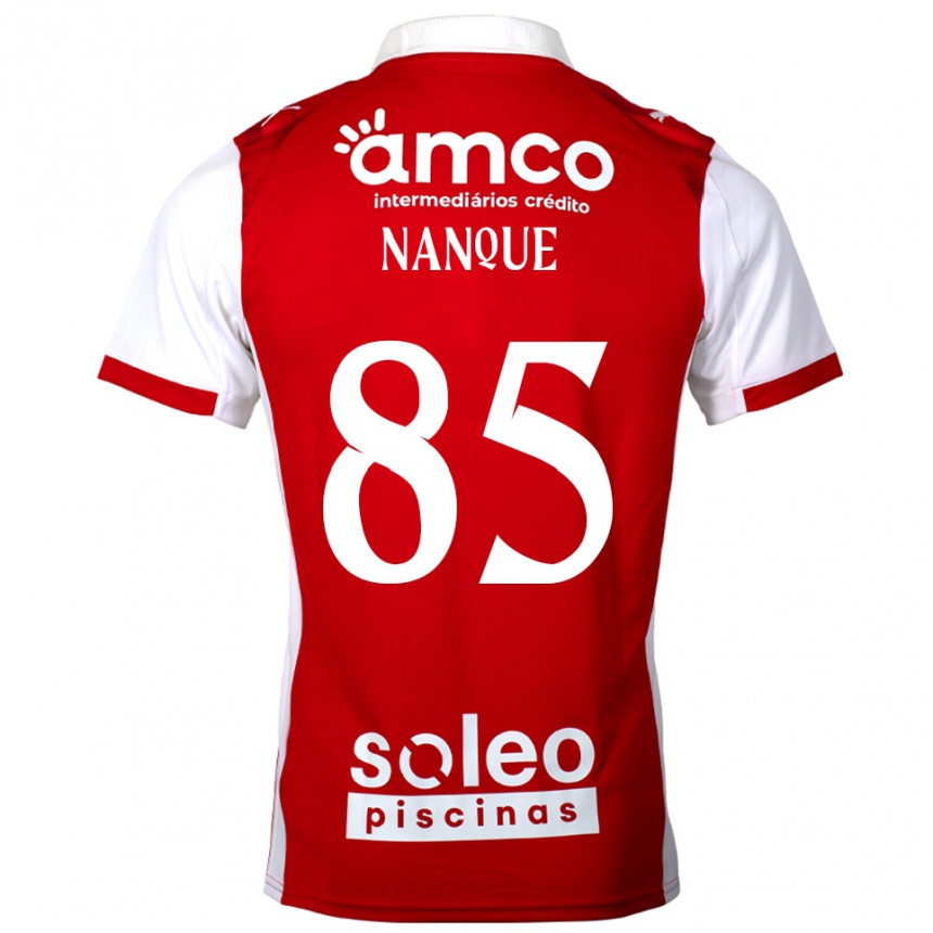 נשים כדורגל Edgar Nanque #85 אדום לבן ג'רזי ביתית 2025/26